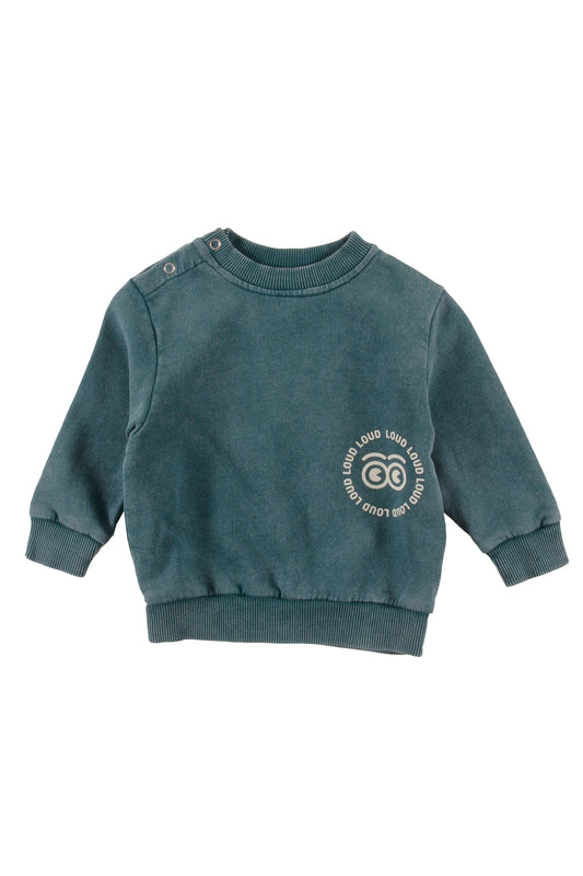 FOLK - Green Storm Marble Dye Baby Sweater Regular Fit