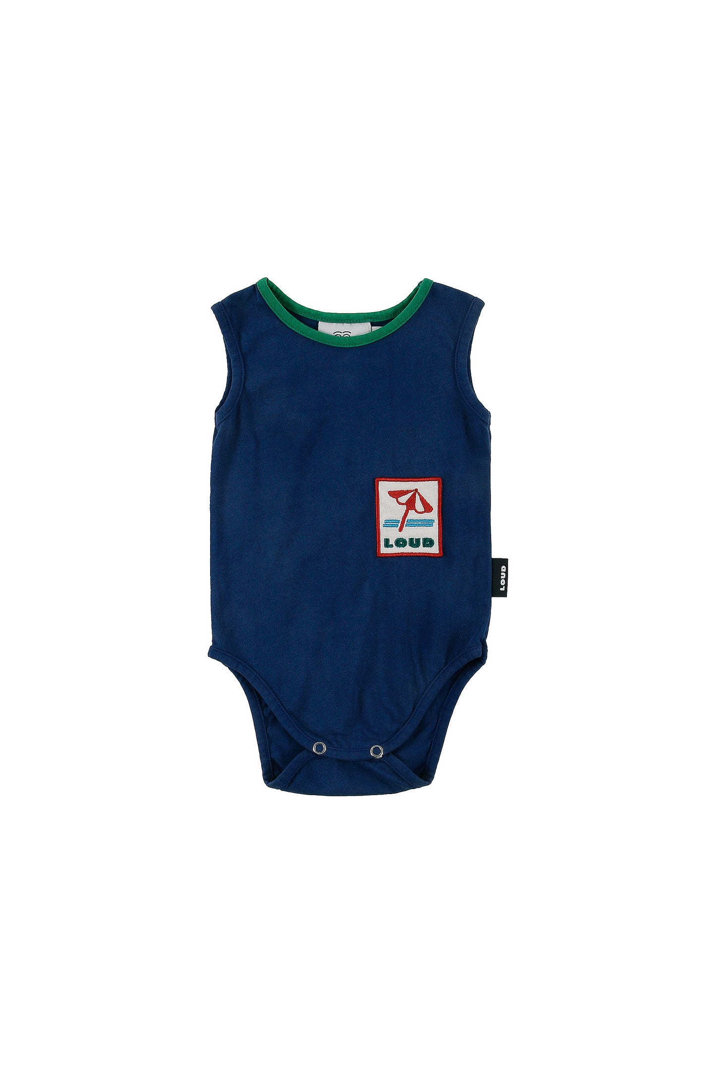 RIVA - Navy Washed Baby Bodysuit