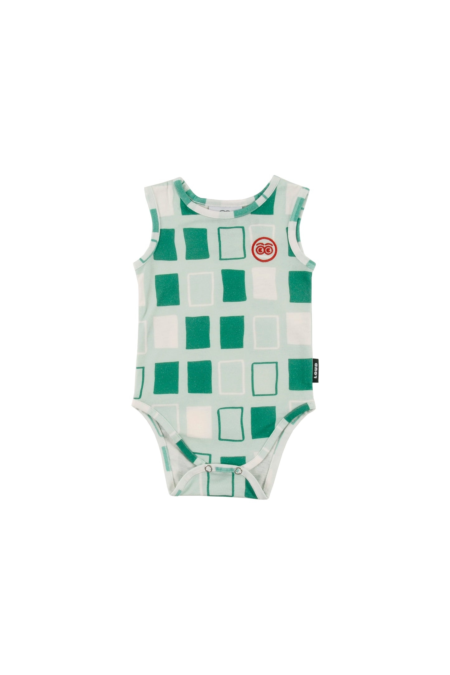 CREMA - Abstract Check AOP Baby Bodysuit (SAMPLE)
