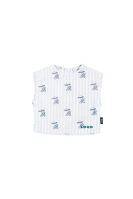 SPIAGGIA - Deckchair AOP Baby Top Relaxed Box Fit