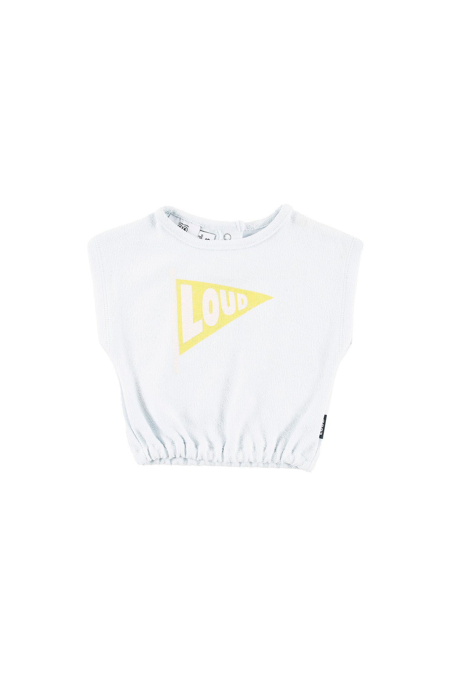 ANACAPRI - Delicate Blue Baby Top Relaxed Fit Elastic Waist (SAMPLE)