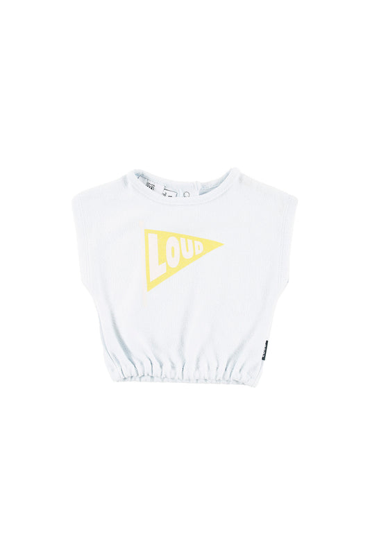 ANACAPRI - Delicate Blue Baby Top Relaxed Fit Elastic Waist