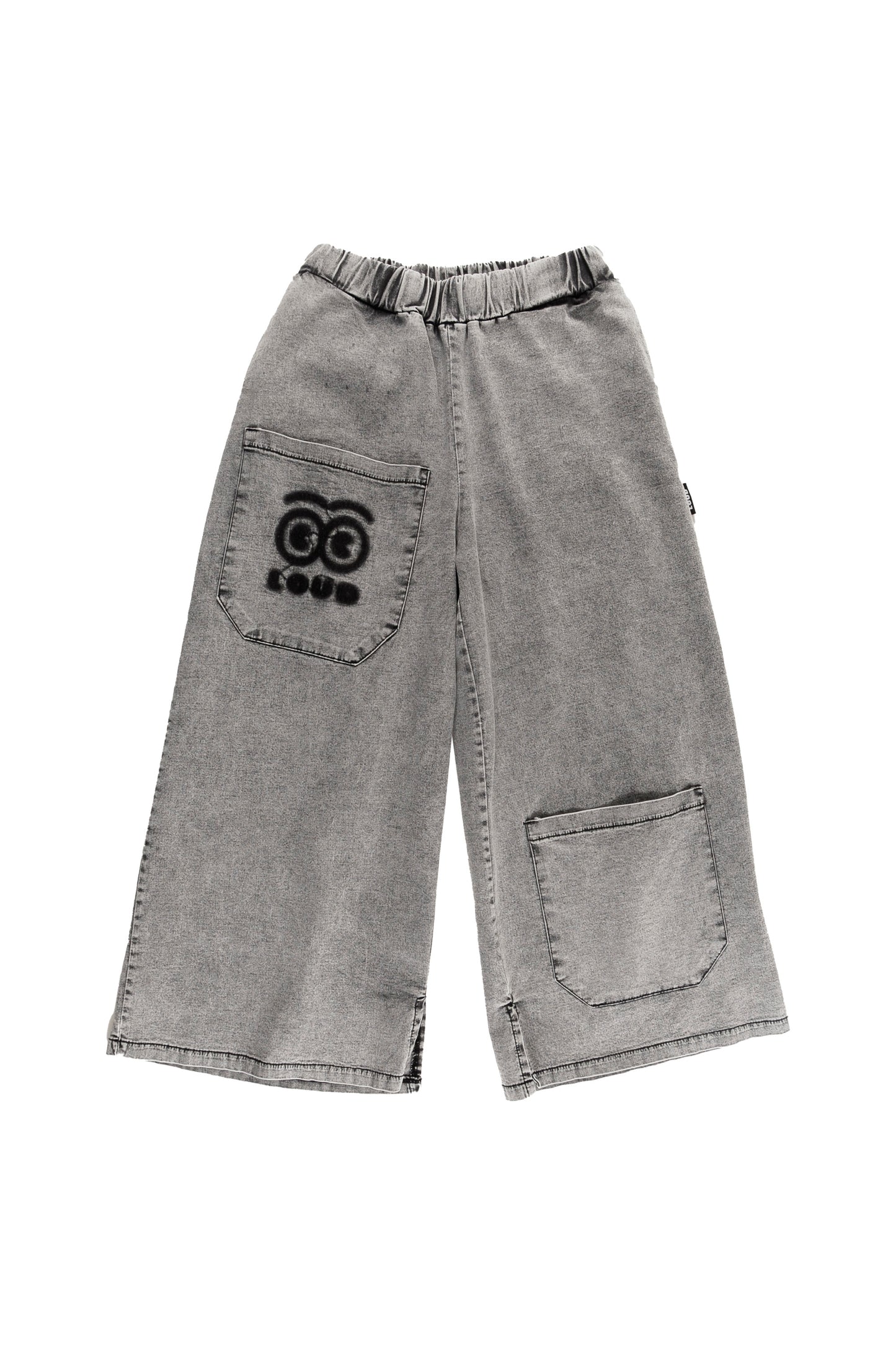 TOGETHER - Light Grey Stone Wash Trousers Wide Leg (Sample)