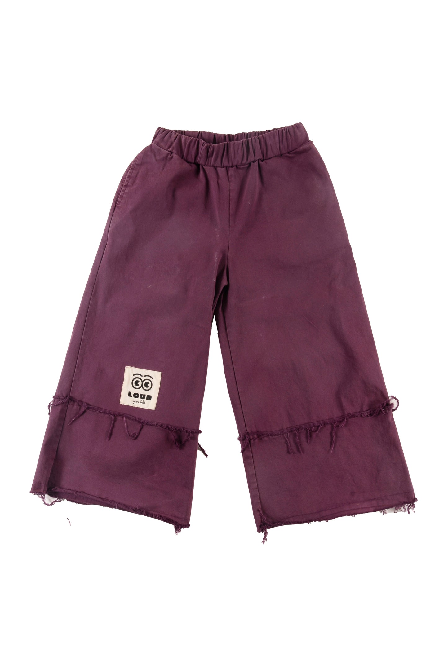 GENTLE - Grape Wine Stone Wash Trousers Wide Leg (Sample)