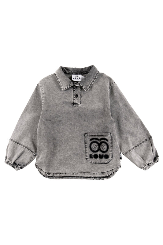 TRUST - Light Grey Stone Wash Shirt