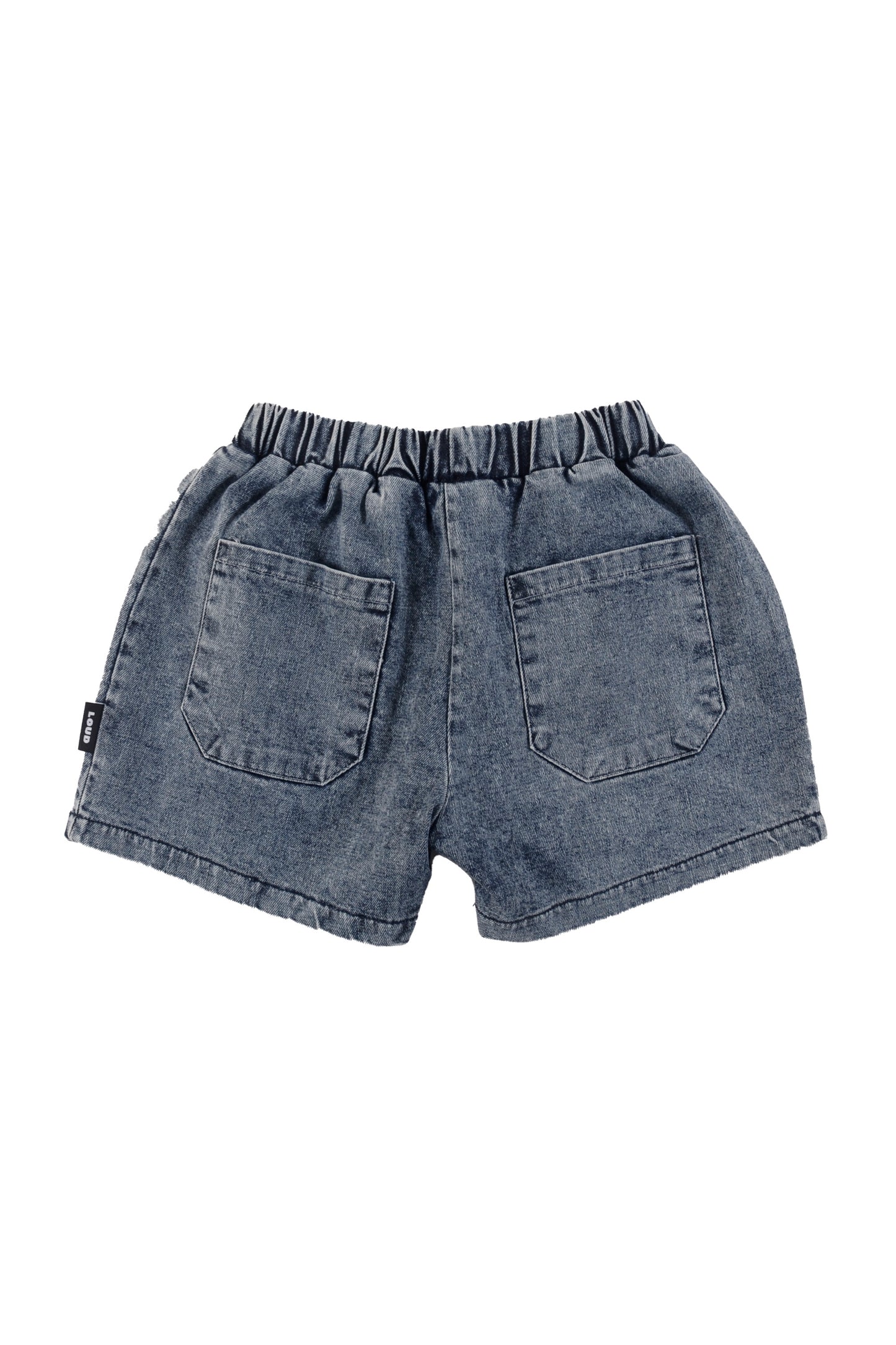 ISOLA - Mid Blue Stoned Washed Denim Shorts