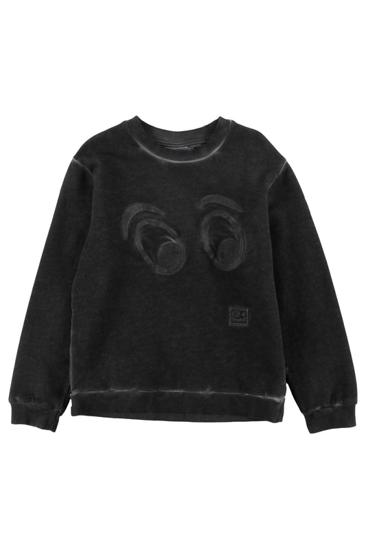 LIFE - Black Pigment Dye Sweater Regular Fit