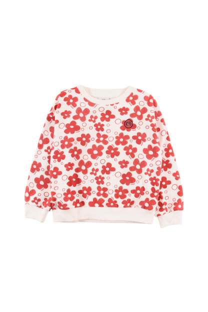 FIORI - Flower AOP Sweater Relaxed Fit Drop Shoulder