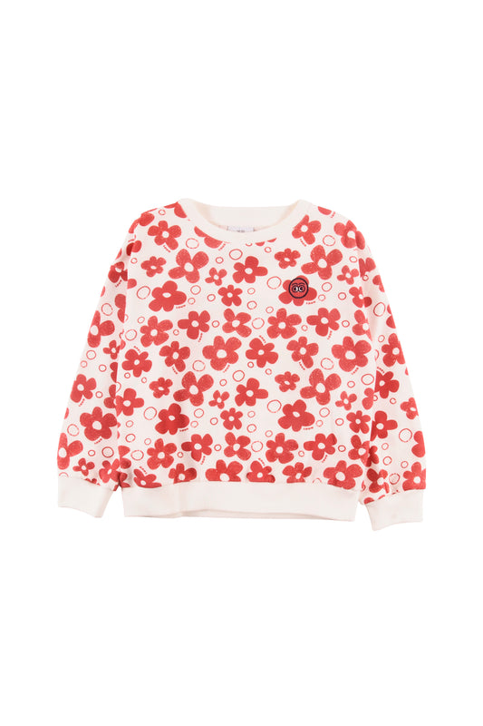 FIORI - Flower AOP Sweater Relaxed Fit Drop Shoulder