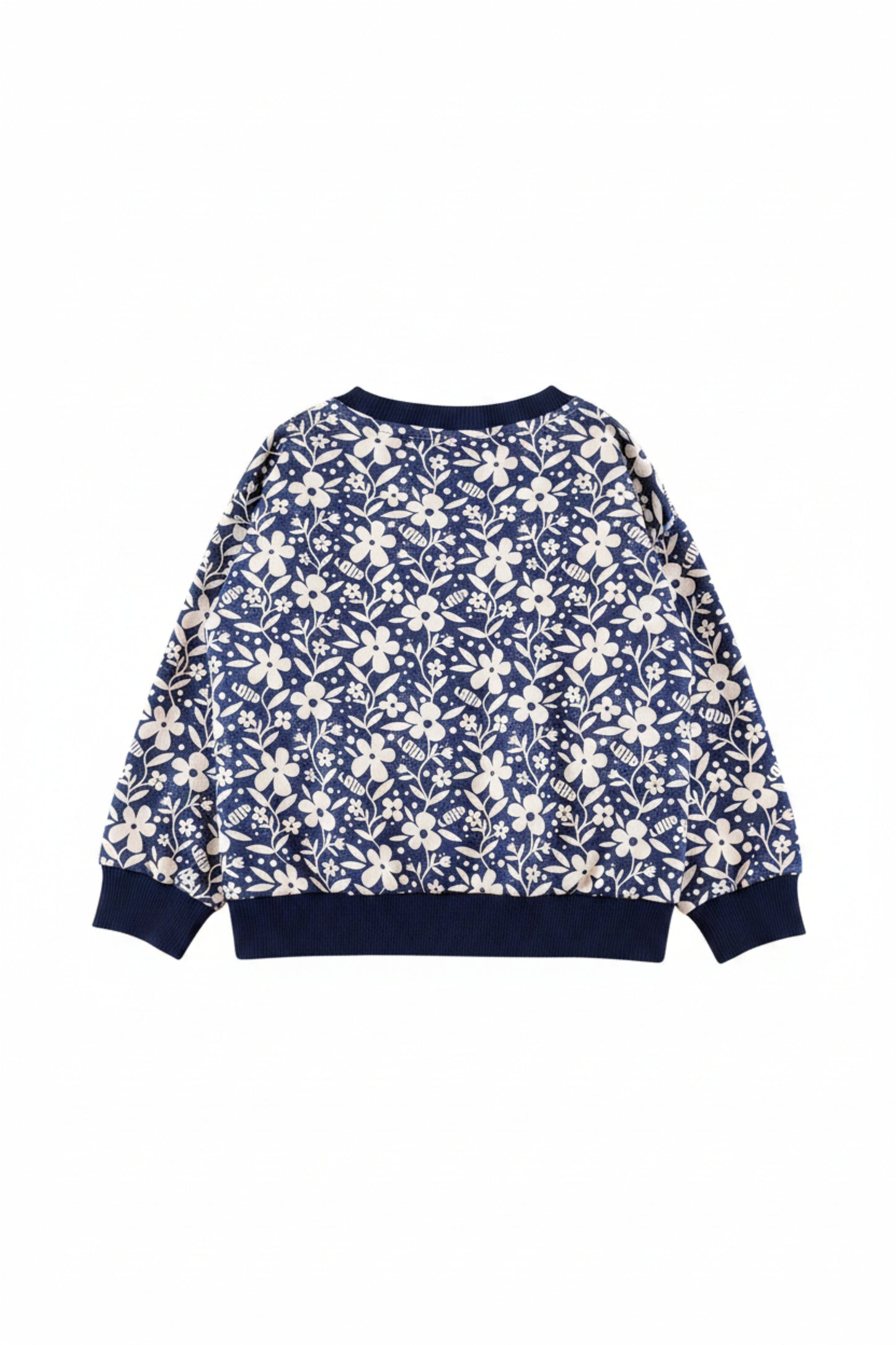 CHALET - Flower AOP SWEATER relaxed fit drop shoulder