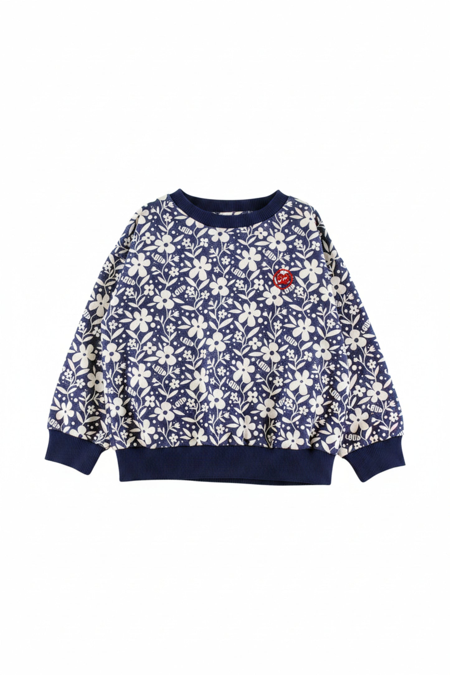 CHALET - Flower AOP SWEATER relaxed fit drop shoulder