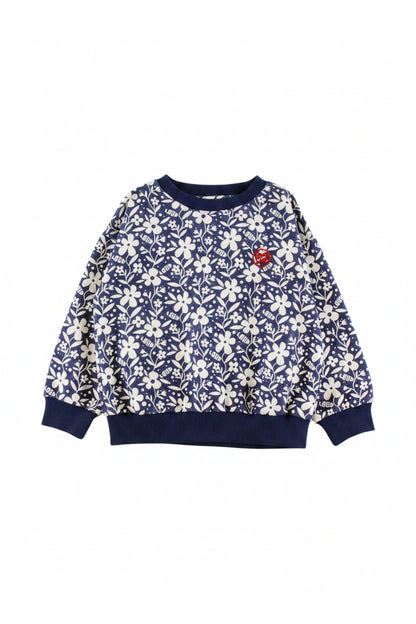 CHALET - Flower AOP SWEATER relaxed fit drop shoulder