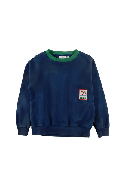 CALA - Navy Washed Sweater Relaxed Fit Drop Shoulder (SAMPLE)