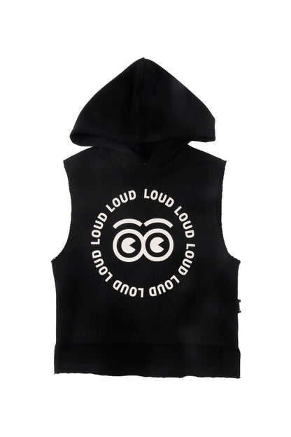 BOND - Black Sleeveless Sweater Hooded (Sample)