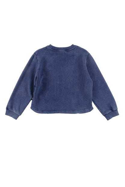 BROTHER - Blue Depth Marble Dye Sweater Front Pocket