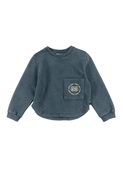 BROTHER - Green Storm Marble Dye Sweater Front Pocket