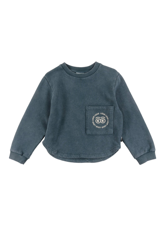 BROTHER - Green Storm Marble Dye Sweater Front Pocket