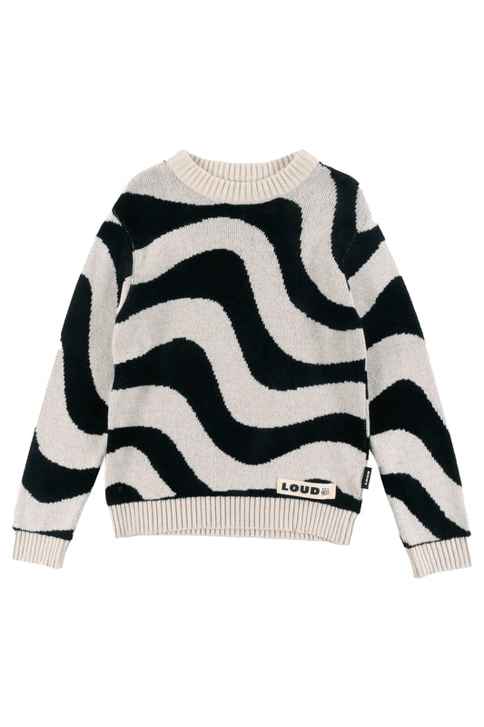 COOKIES - Black/Sand Knitted Pullover(Sample)