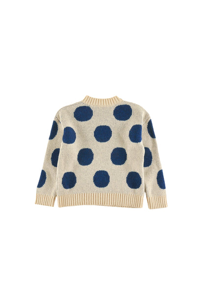VAL D'ISERE - POLKADOTS JAQUARD Baby SWEATER relaxed fit