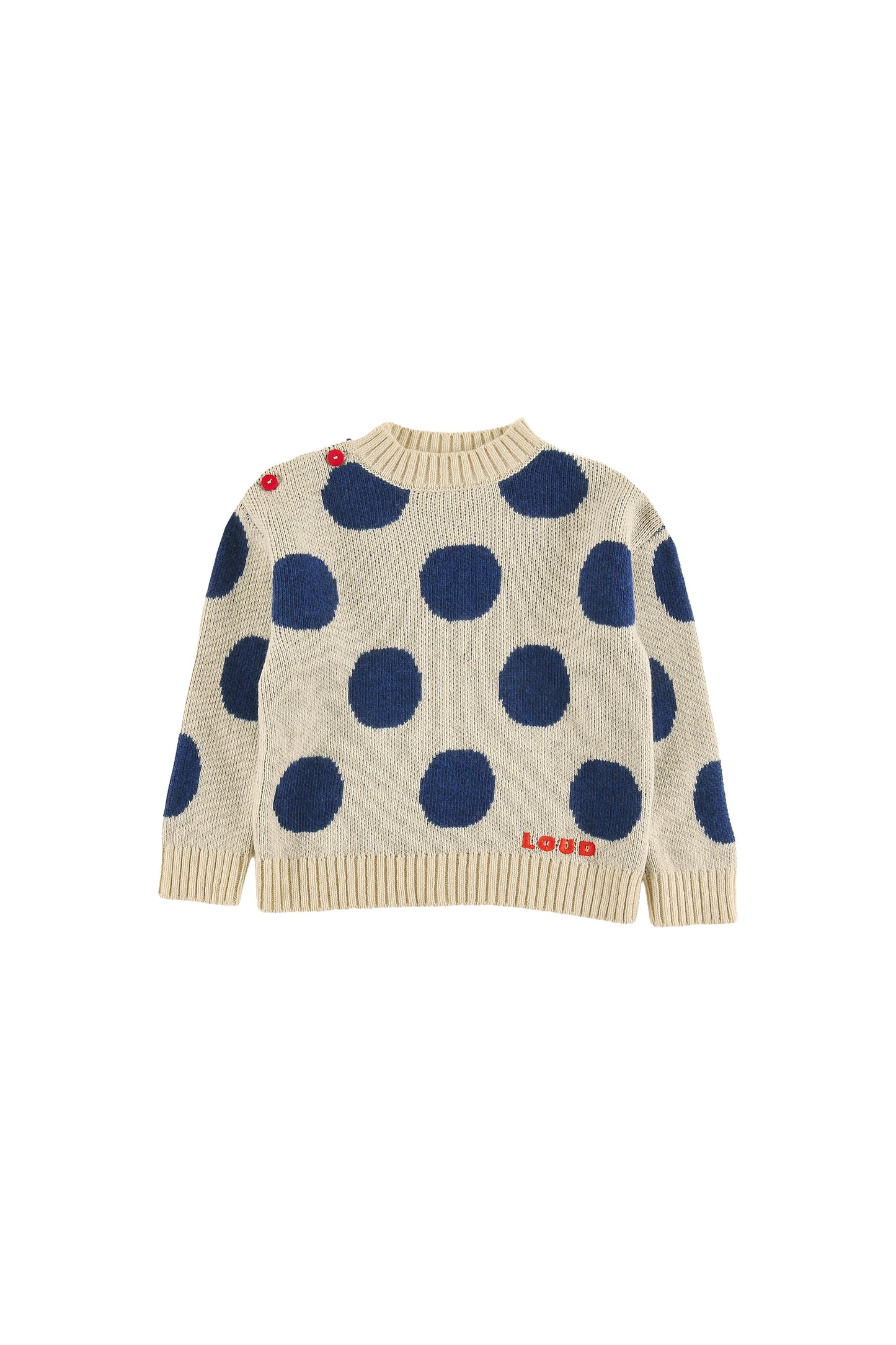 VAL D'ISERE - POLKADOTS JAQUARD Baby SWEATER relaxed fit