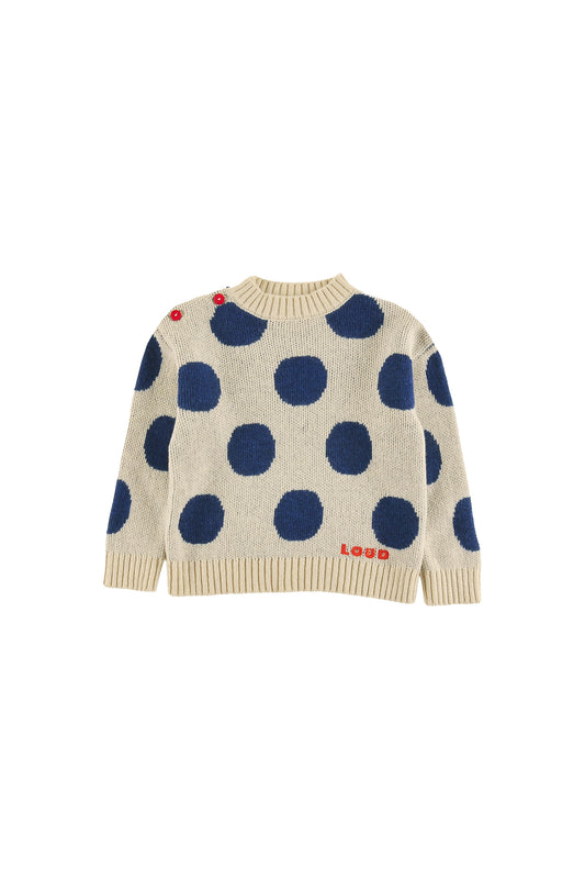 VAL D'ISERE - POLKADOTS JAQUARD Baby SWEATER relaxed fit