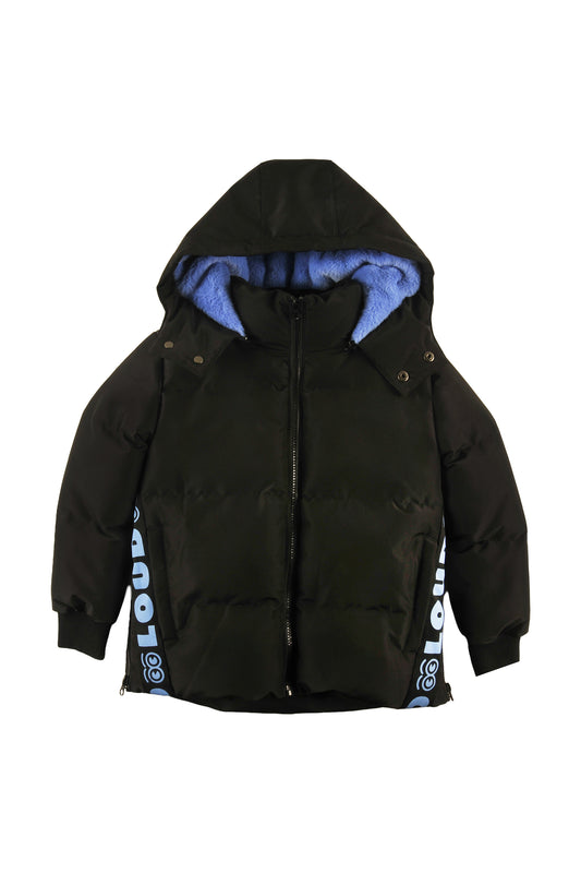 PARADISE - Black WATERPROOF OUTERWEAR JACKET hooded regular fit