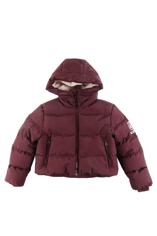 JOKE - Burgundy Outerwear Hooded Jacket Crop Fit