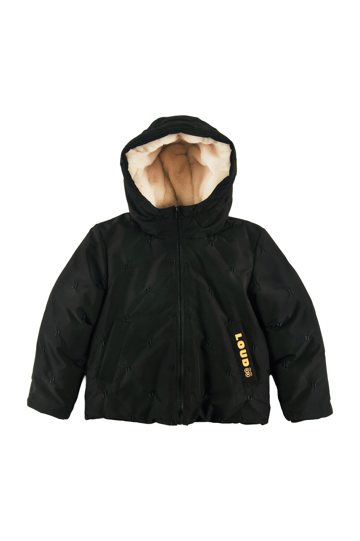 OFF-PISTE - Black GIRL WATERPROOF OUTERWEAR JACKET crop fit, L embroidered quilted shell, hooded