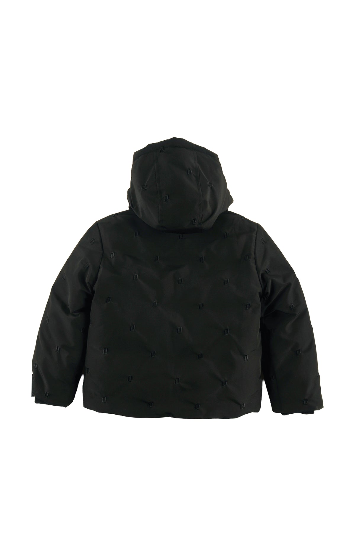 OFF-PISTE - Black GIRL WATERPROOF OUTERWEAR JACKET crop fit, L embroidered quilted shell, hooded
