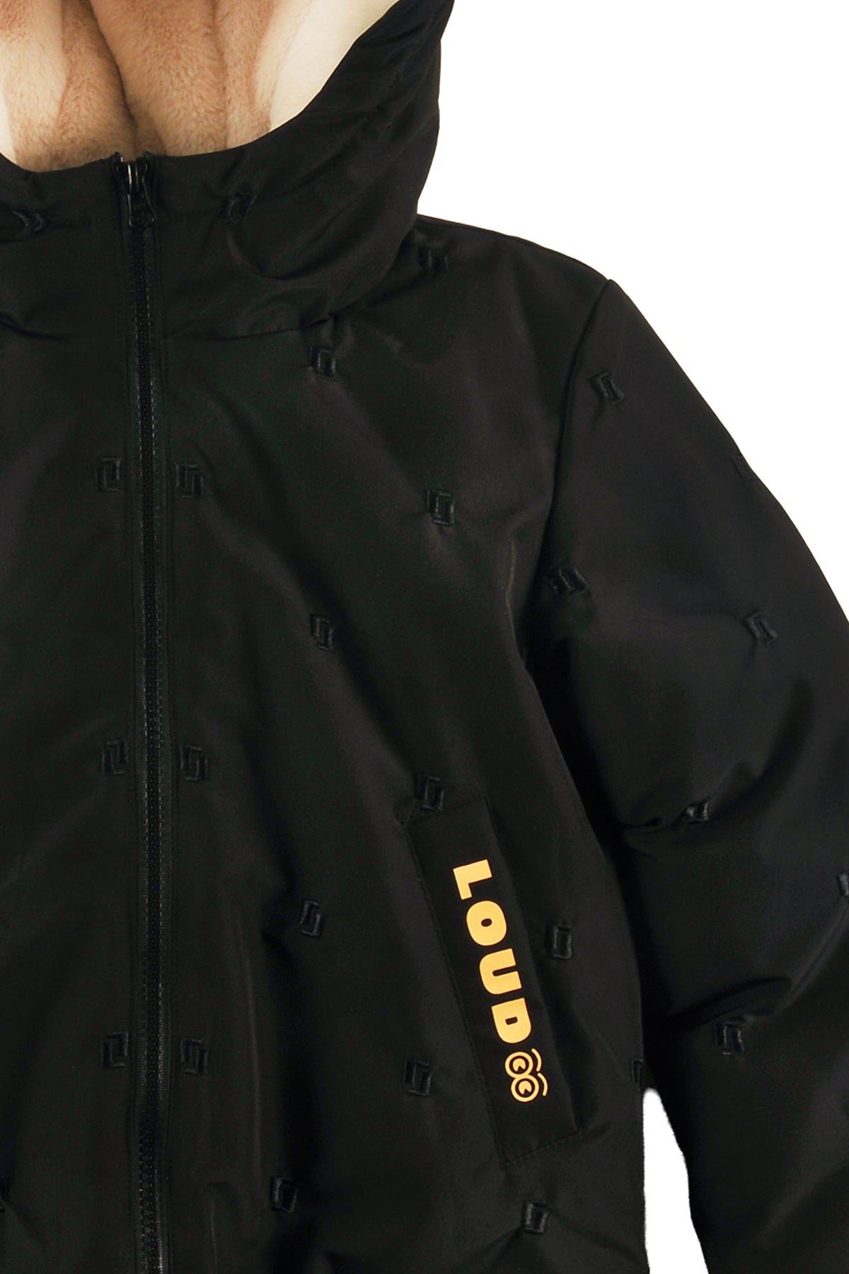OFF-PISTE - Black GIRL WATERPROOF OUTERWEAR JACKET crop fit, L embroidered quilted shell, hooded