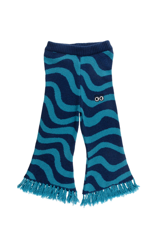 GAME - Blue/Turquoise Knitted Trousers Fringes (Sample)