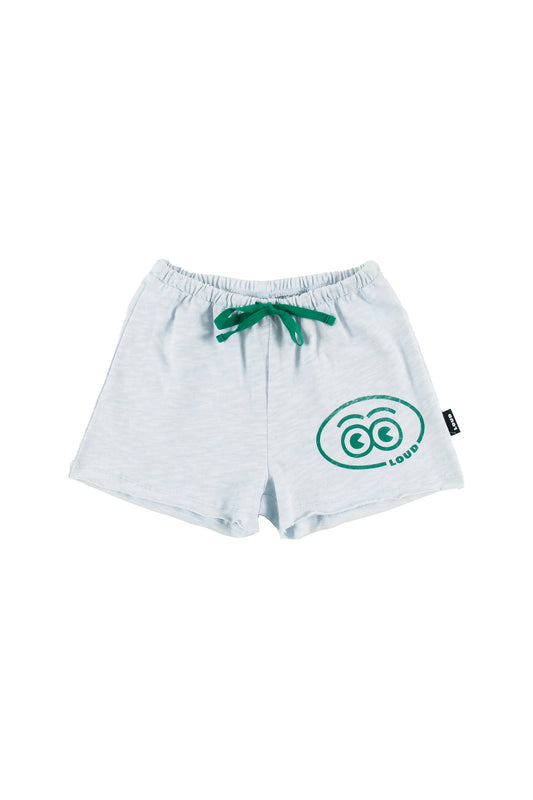 LUNA - Delicate Blue Shorts Regular Fit Elastic Waist