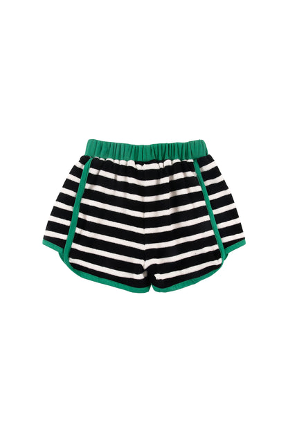SNACK - Anthracite Stripe Shorts Racer Elasticated Waist (SAMPLE)