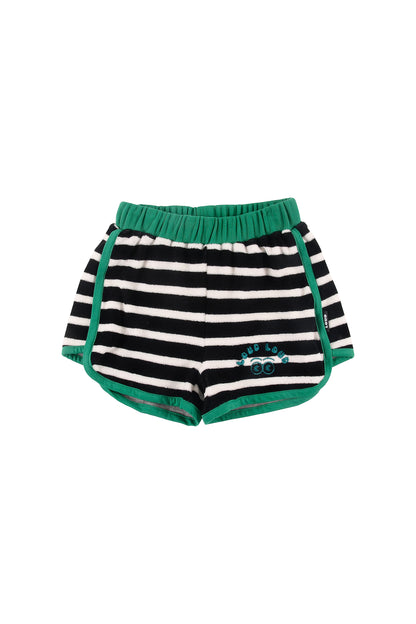 SNACK - Anthracite Stripe Shorts Racer Elasticated Waist (SAMPLE)