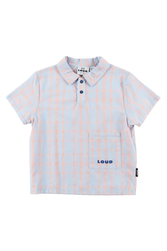 TRAMONTO - Check Neon Shirt Polo