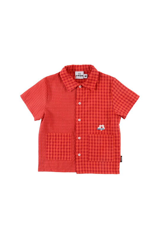 OASI - Red Check Shirt Regular Fit Front Pockets
