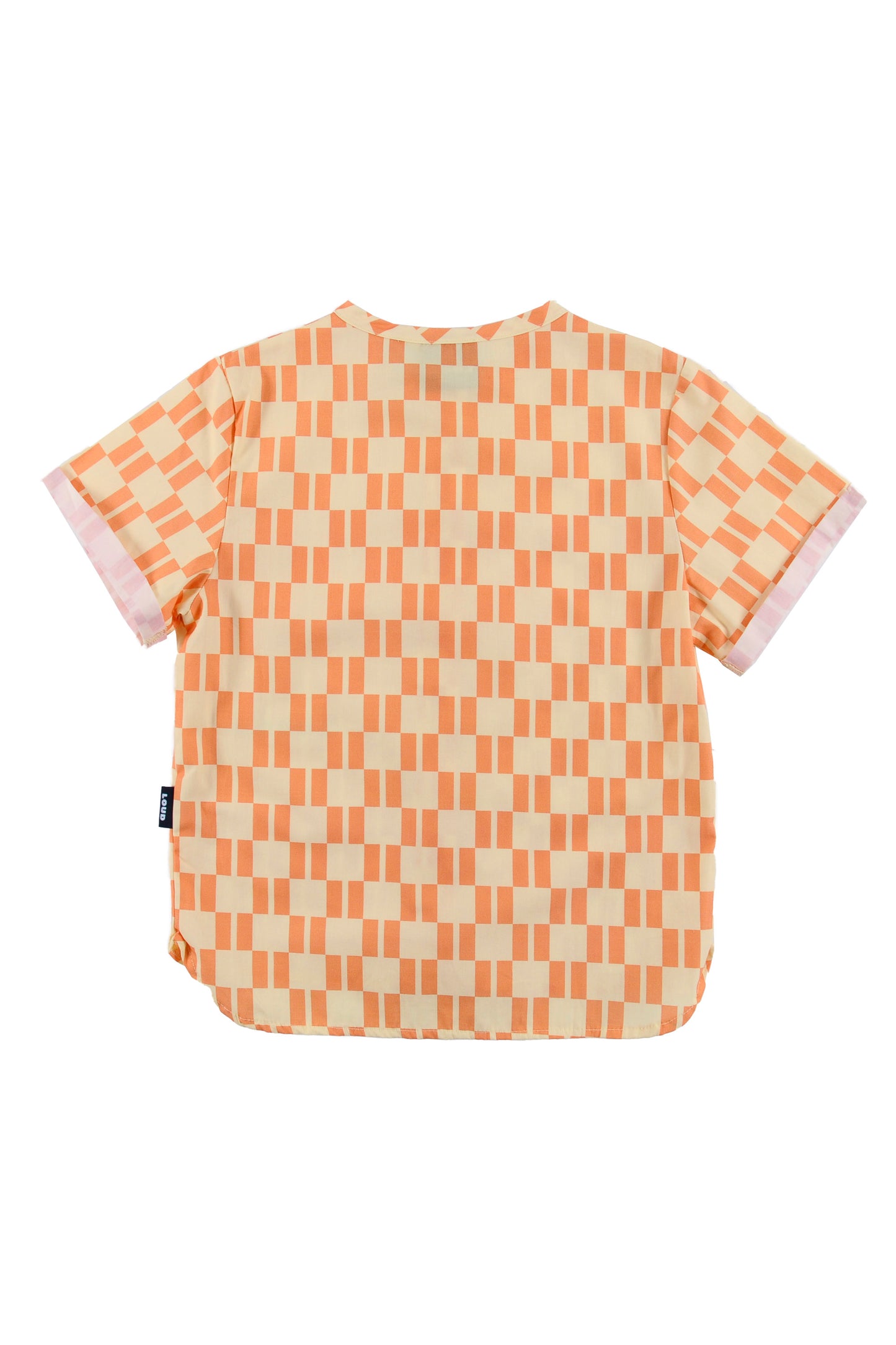 BAMBINI - Check Vanilla/Papaya Shirt