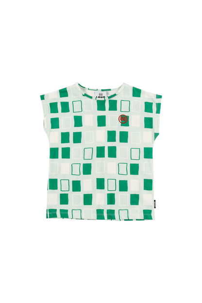 KINDER - Abstract Check AOP T-Shirt Loose Fit (SAMPLE)