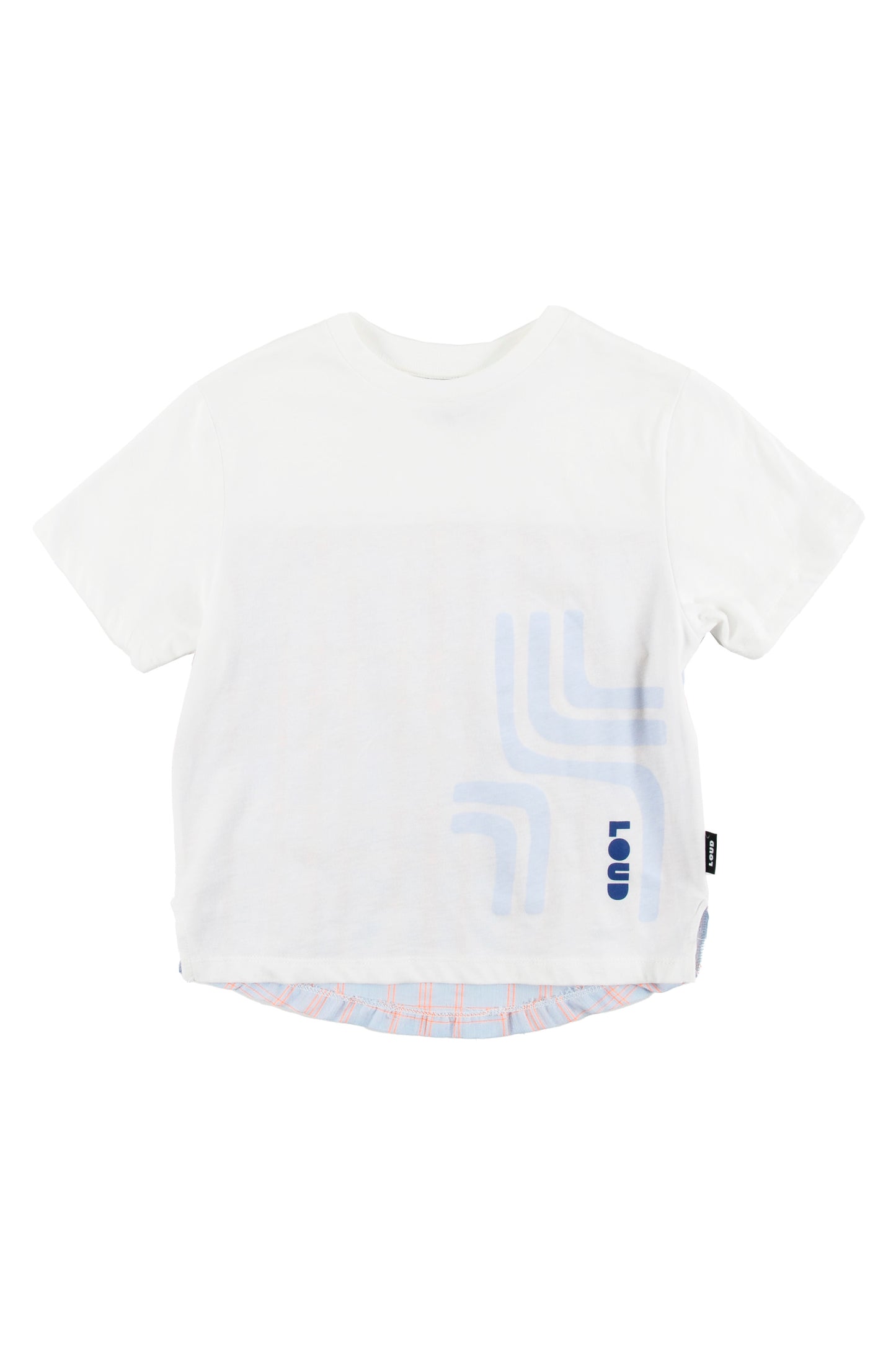 COCCO - Gardenia/Check Neon T-Shirt Loose Fit