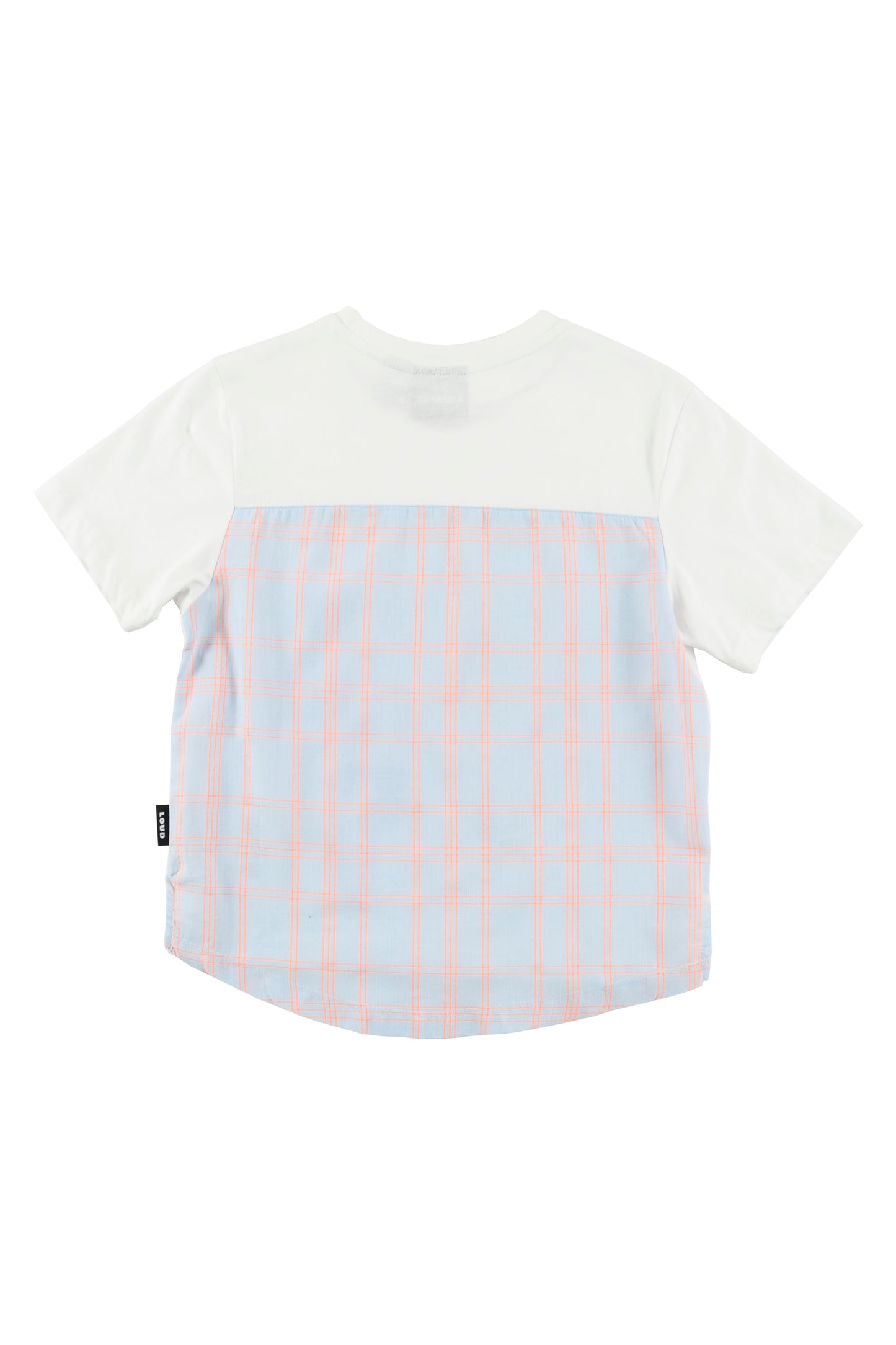 COCCO - Gardenia/Check Neon T-Shirt Loose Fit