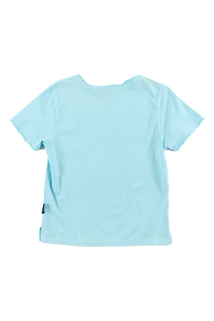 BELLO - Cyan Blue Marble Dye T-Shirt relaxed Fit