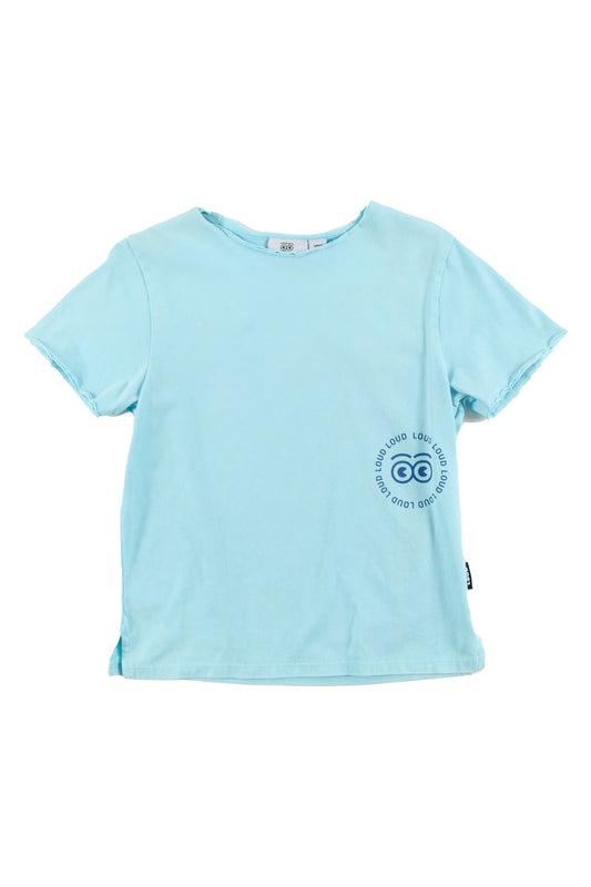 BELLO - Cyan Blue Marble Dye T-Shirt relaxed Fit