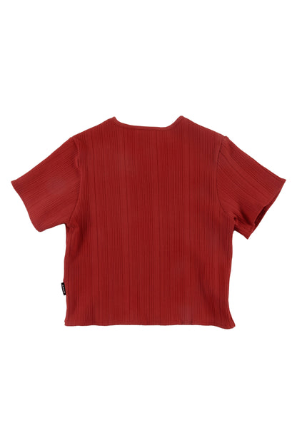 LYLIS - Red T-Shirt Loose Fit Drop Shoulder (SAMPLE)