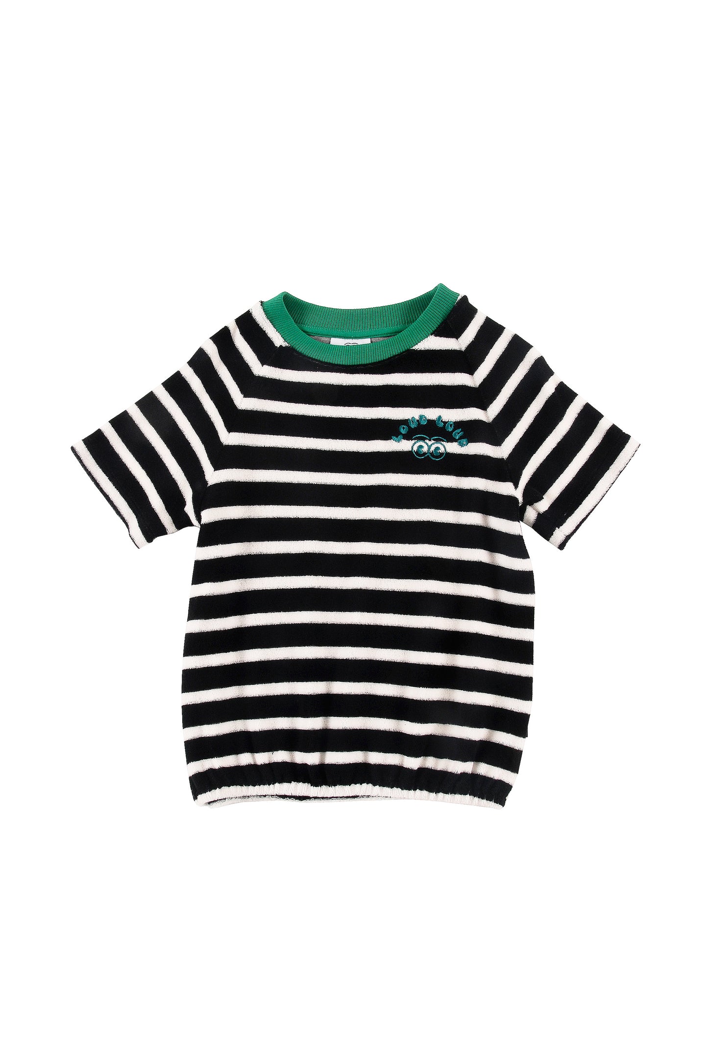 BUBBLE - Anthracite Stripe Top Loose Fit Raglan Sleeve