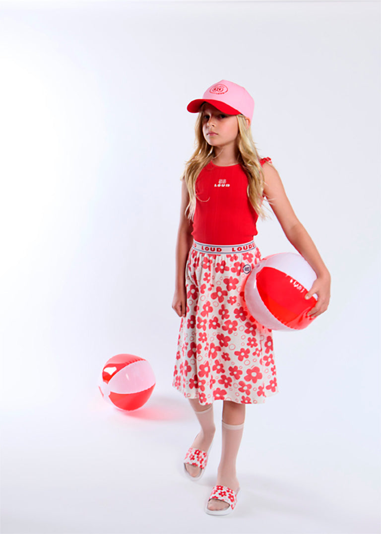 PERFUME - Flower AOP Skirt Midi