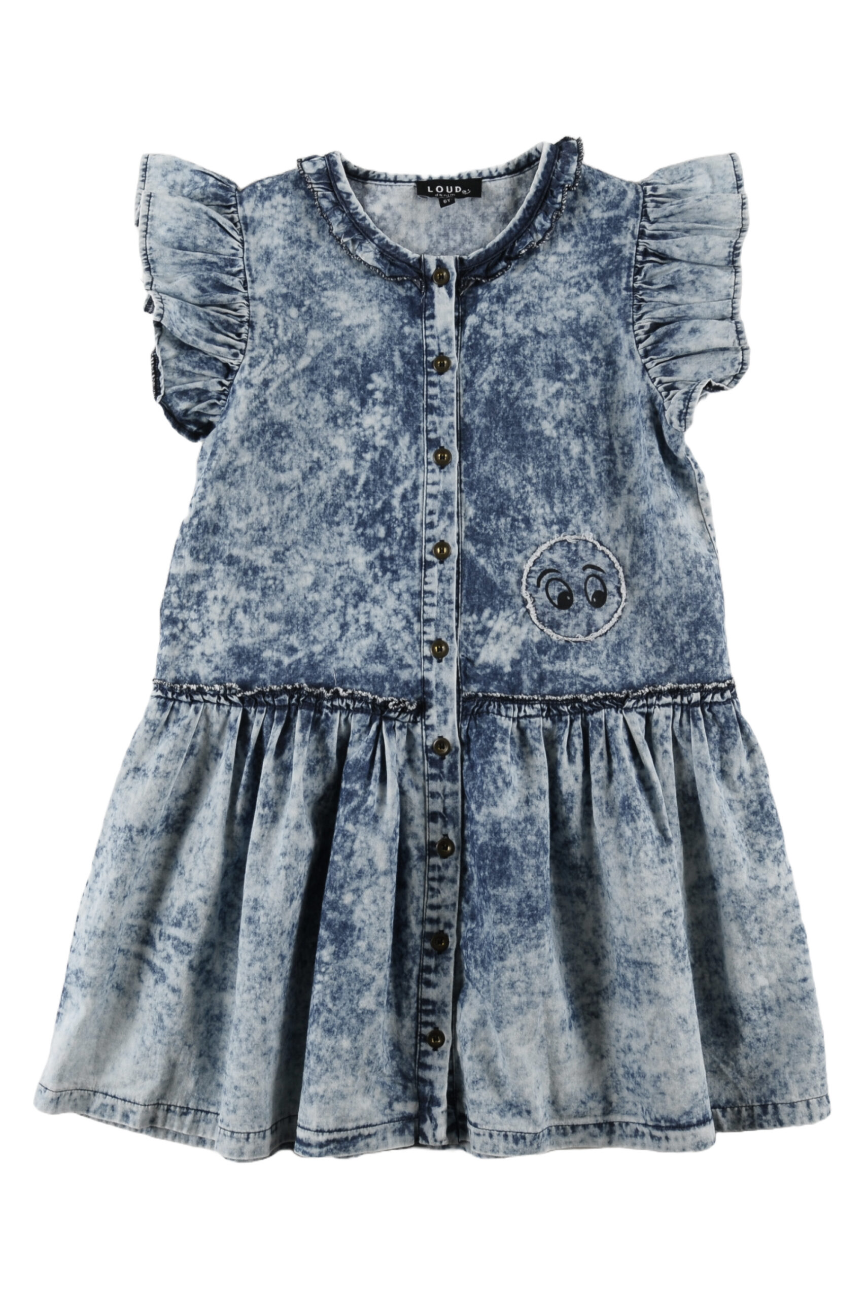 MOKU - Blue Dye Denim Dress Pinafore - Loud Apparel